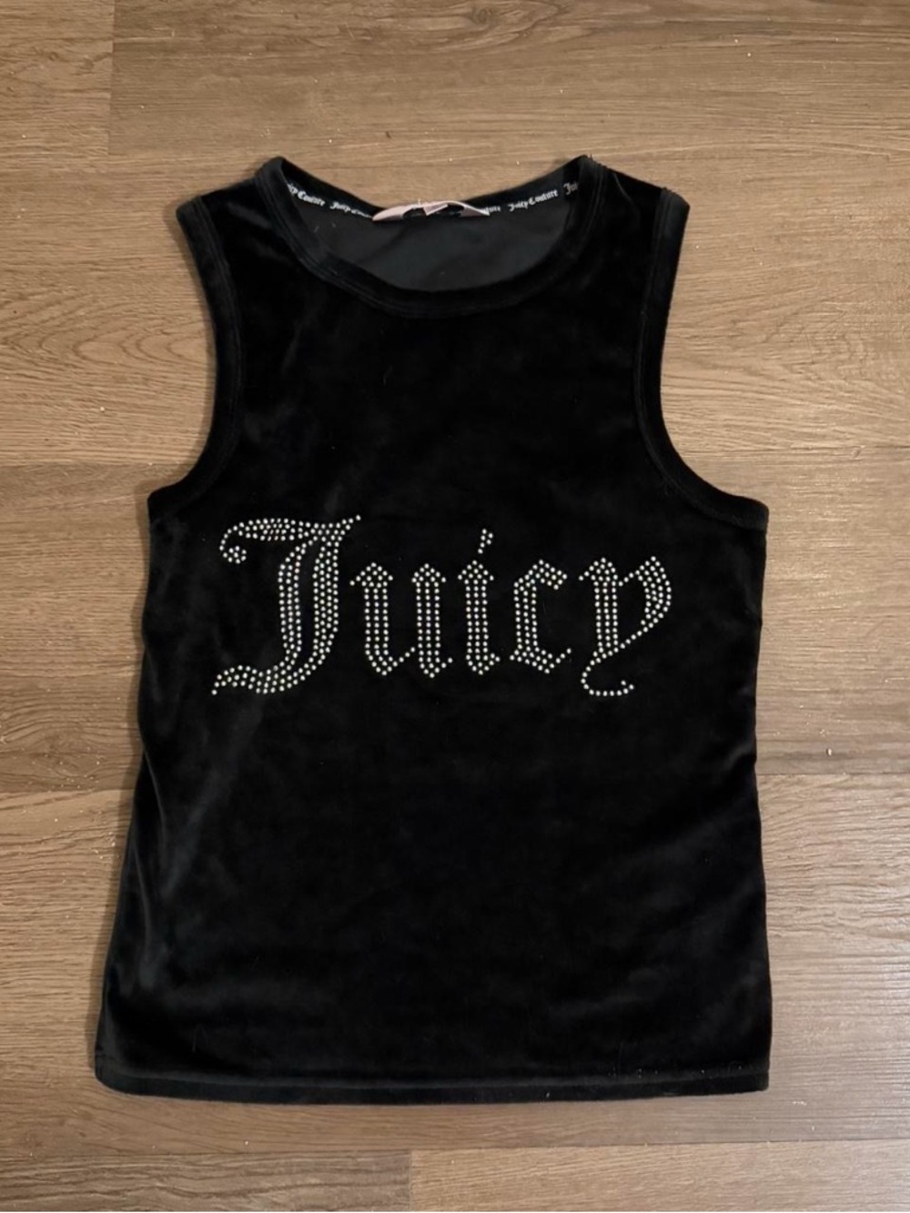 Juicy Couture Black Tee with Crystal Logo Tag